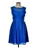 DressBarn 100% Polyester Blue Cocktail Dress Size 10 - photo 1