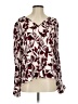 Lewit Burgundy 3/4 Sleeve Silk Top Size L - photo 1