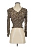 Paper Crane Brown Long Sleeve Blouse Size XS - photo 1