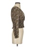 Paper Crane Brown Long Sleeve Blouse Size XS - photo 4