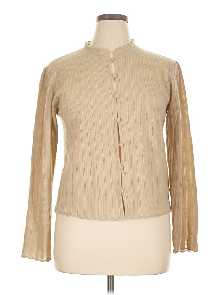 Pre-owned Frame Cashmere Cardigan Sweater In Tan