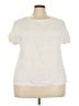 Lungo L'arno Ivory Short Sleeve Top Size 2X - photo 1
