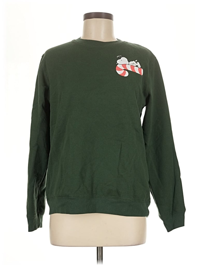 Pre-owned Peanuts Sweatshirt In Green