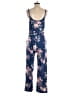 Unbranded Floral Blue Jumpsuit Size M - photo 2