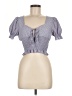 Shein Purple Short Sleeve Blouse Size 6 - photo 1