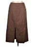 Emery Rose 100% Polyester Solid Brown Casual Skirt Size L - photo 1