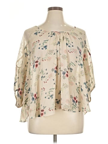 LC Lauren Conrad 3/4 Sleeve Blouse (view 1)