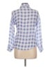 Assorted Brands Checkered-gingham Blue Long Sleeve Button-Down Shirt Size L - photo 2