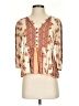 Blue Rain 100% Rayon Ivory 3/4 Sleeve Blouse Size S - photo 1