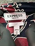 Express 100% Polyester Floral Burgundy Long Sleeve Blouse Size M - photo 7