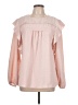 Fashion 100% Polyester Pink Long Sleeve Blouse Size L - photo 1