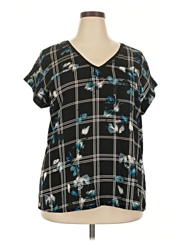 Worthington Short Sleeve Blouse (view 1)