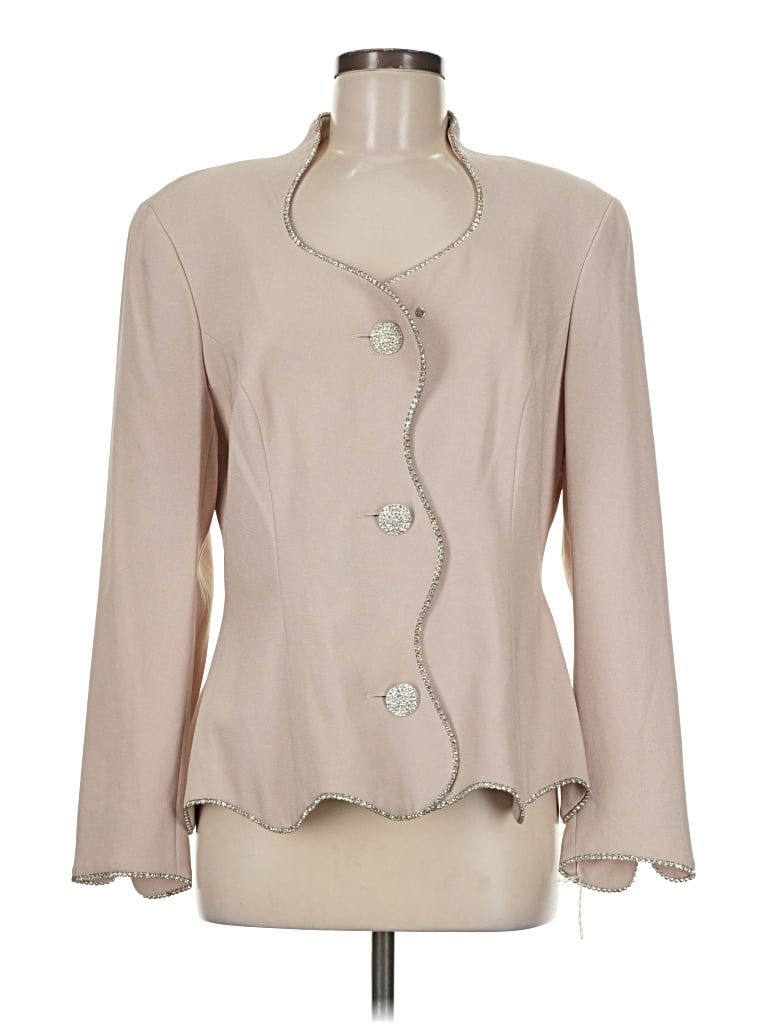 Pre-owned Unbranded Blazer Jacket In Tan