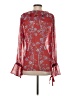 BCBGMAXAZRIA Red 3/4 Sleeve Blouse Size S - photo 2