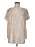 Torrid Animal Print Tan Short Sleeve Blouse Size Med Plus (00) - photo 1