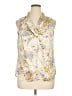 Quintessential 100% Polyester Ivory Green Sleeveless Blouse Size XL - photo 1
