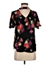 Maeve 100% Viscose Floral Black Short Sleeve Blouse Size S - photo 1