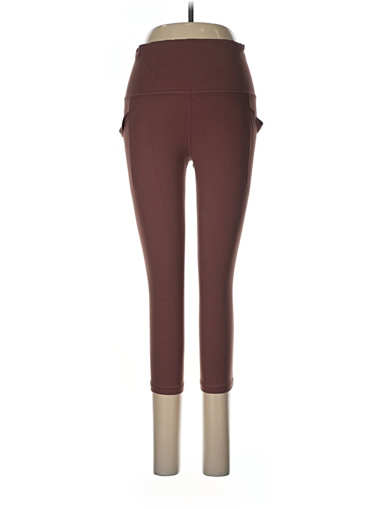 Pre-owned Athleta Active Pants In Burgundy