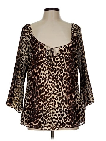 Signature by Larry Levine 3/4 Sleeve Blouse (view 1)