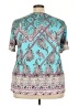 Unbranded Paisley Teal Short Sleeve Blouse Size 3X - photo 2