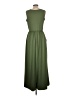 Unbranded Solid Green Casual Dress Size L - photo 2