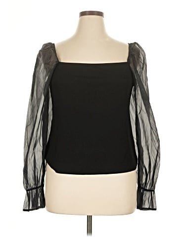 ELOQUII Elements Long Sleeve Blouse (view 1)