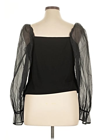 ELOQUII Elements Long Sleeve Blouse (view 2)
