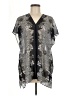 CAbi 100% Polyester Silver Short Sleeve Blouse Size M - photo 1