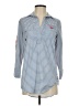 Vineyard Vines Performance 100% Nylon Blue 3/4 Sleeve Button-Down Shirt Size 00 - photo 1