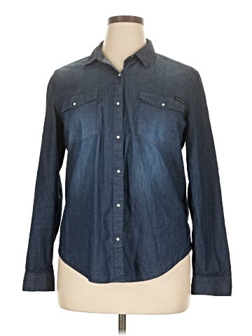 CALVIN KLEIN JEANS Long Sleeve Button-Down Shirt (view 1)