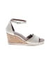 Lucky Brand Ivory Tan Wedges Size 8 1/2 - photo 1