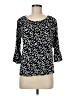 MICHAEL Michael Kors Black 3/4 Sleeve Top Size M - photo 1