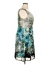 Connected Apparel 100% Polyester Tropical Teal Cocktail Dress Size 16 - photo 4
