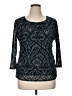 Alfani Black 3/4 Sleeve Top Size XL - photo 1