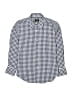 Crewcuts Checkered-gingham Blue Long Sleeve Button-Down Shirt Size 6 - photo 1