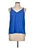 Topshop 100% Polyester Blue Sleeveless Blouse Size 8 - photo 1