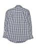Crewcuts Checkered-gingham Blue Long Sleeve Button-Down Shirt Size 6 - photo 2