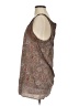 Language 100% Cotton Brown Sleeveless Blouse Size S - photo 5