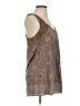 Language 100% Cotton Brown Sleeveless Blouse Size S - photo 4