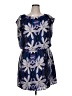 Joe Fresh Print Blue Casual Dress Size XL - photo 1