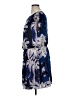 Joe Fresh Print Blue Casual Dress Size XL - photo 5