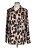 Unbranded Animal Print Brown Tan Long Sleeve Blouse Size L - photo 1