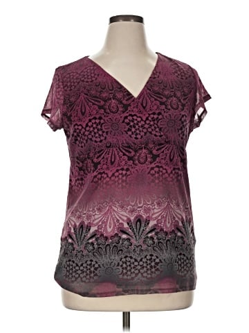 Lizwear by Liz Claiborne Short Sleeve Blouse (view 1)