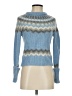 J.Crew Chevron-herringbone Blue Turtleneck Sweater Size XS - photo 1
