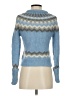 J.Crew Chevron-herringbone Blue Turtleneck Sweater Size XS - photo 2