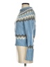 J.Crew Chevron-herringbone Blue Turtleneck Sweater Size XS - photo 5