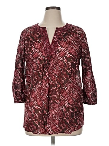 AK Anne Klein 3/4 Sleeve Blouse (view 1)