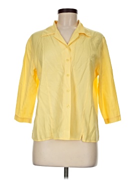 Karen Scott 3/4 Sleeve Button Down Shirt