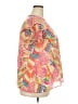 Umgee Graphic Floral Tropical Orange Tan Short Sleeve Blouse Size XXL - photo 4