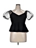 Mi ami 100% Polyester Black Short Sleeve Top Size XL - photo 1